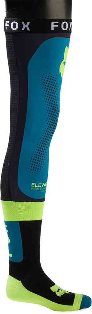 Носки для мотокросса Flexair Knee Brace 2023 FOX, черный/синий/желтый motorcycle knee