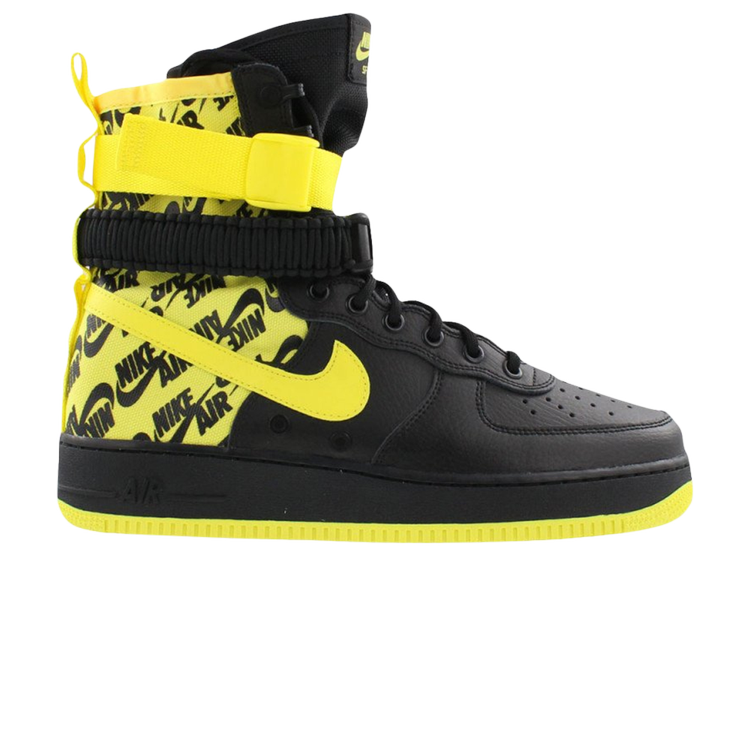 Кроссовки Nike SF Air Force 1 'Dynamic Yellow', черный цена и фото