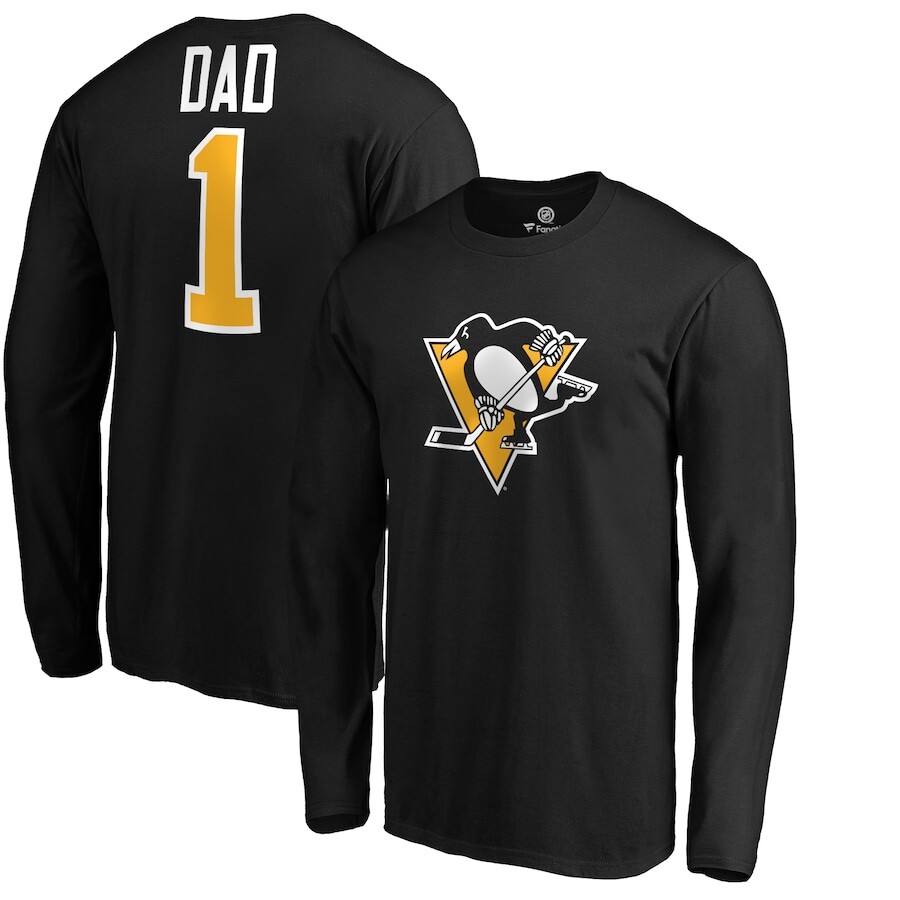

Футболка с длинным рукавом Fanatics Branded Pittsburgh Penguins, черный