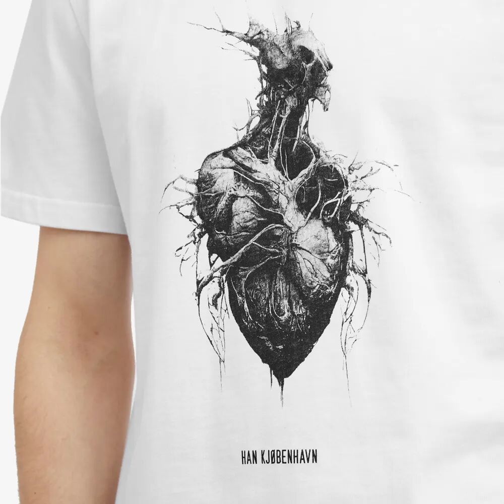 Han Kjobenhavn Футболка с принтом Heart Monster, белый футболка han kjobenhavn размер m белый