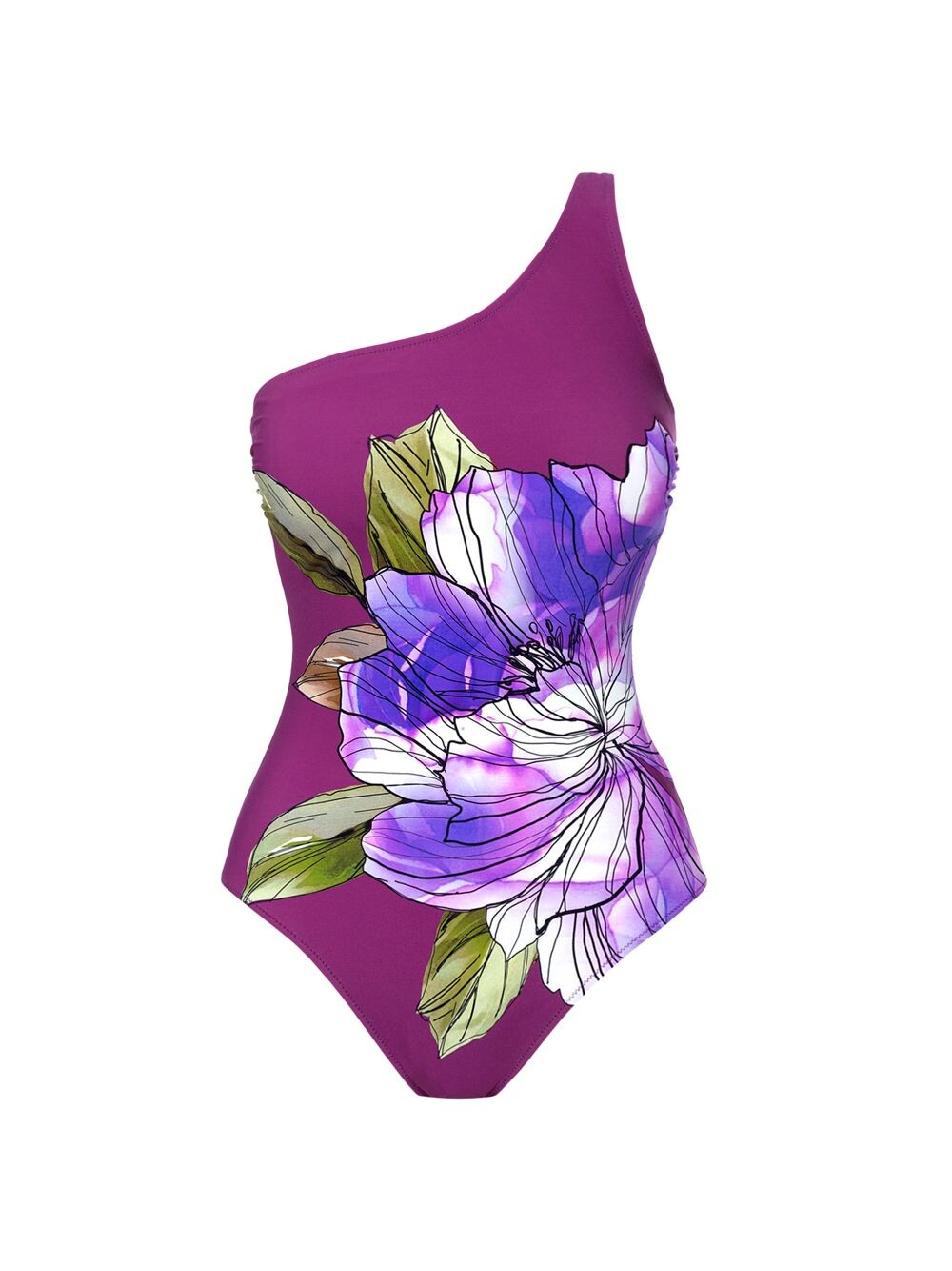 

Слитный купальник Wild Flower с открытыми плечами Gottex Swimwear, Фиолетовый