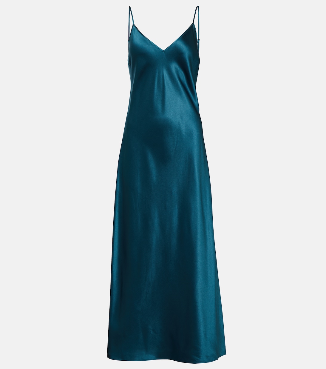 Платье миди Clea из шелкового атласа JOSEPH, синий