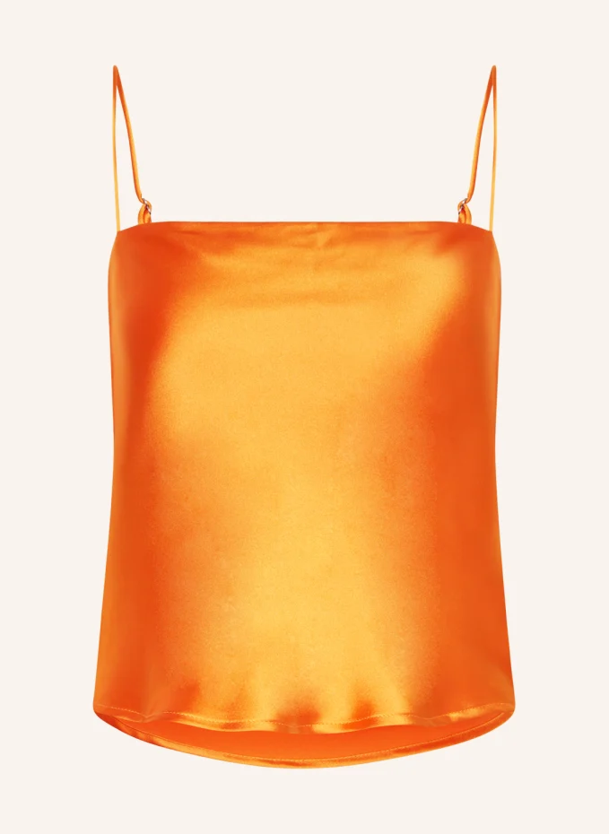 Атласный топ janet Gina Tricot, оранжевый фото