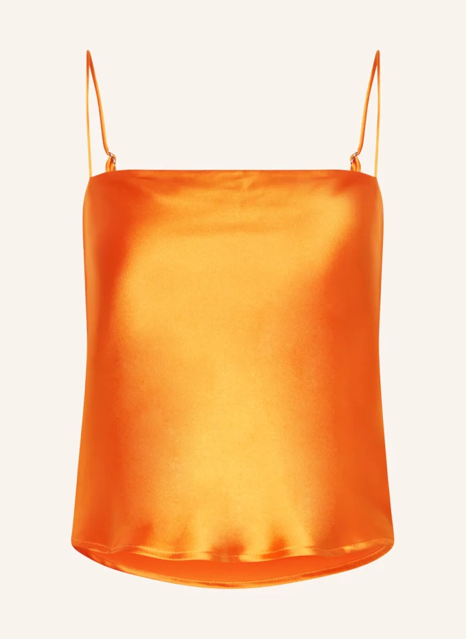 

Атласный топ janet Gina Tricot, оранжевый