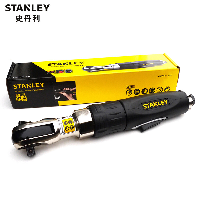 Stanley STANLEY 3/8-дюймовый пневматический ключ с храповым механизмом, 81,4 Нм, высокий крутящий момент, мощная головка для ветровой пушки, пневматический инструмент промышленного класса STMT78401-8-23, эксклюзивно для предприятий