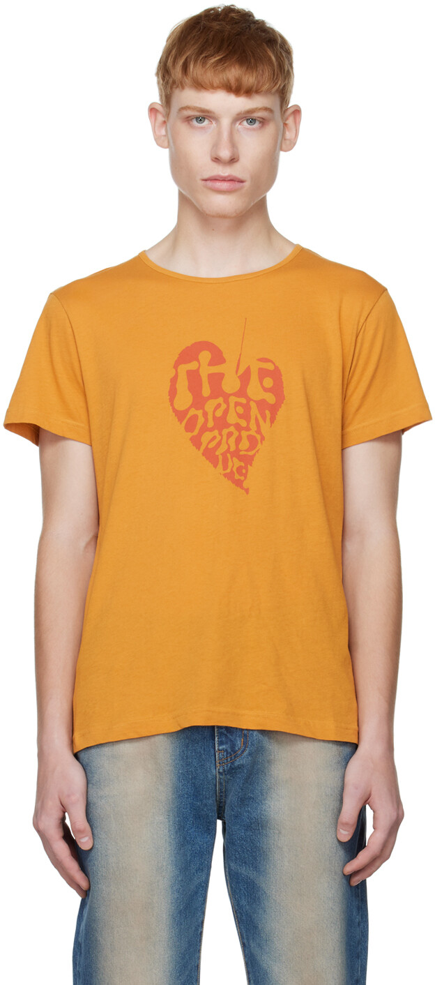 

Эксклюзивная футболка SSENSE Yellow Heart Leaf TheOpen Product, Оранжевый