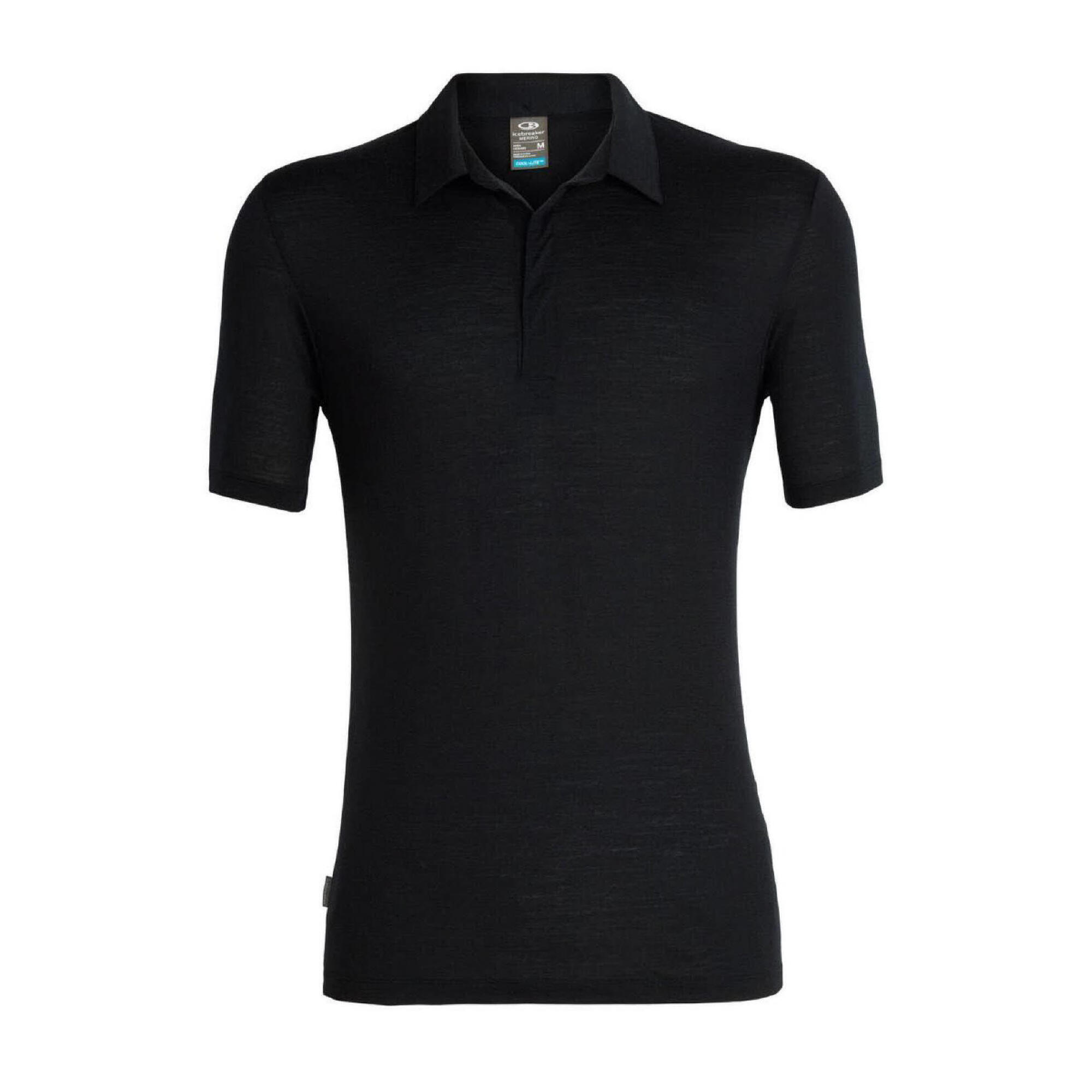 Рубашка-поло Solace Icebreaker с короткими рукавами, черный фото