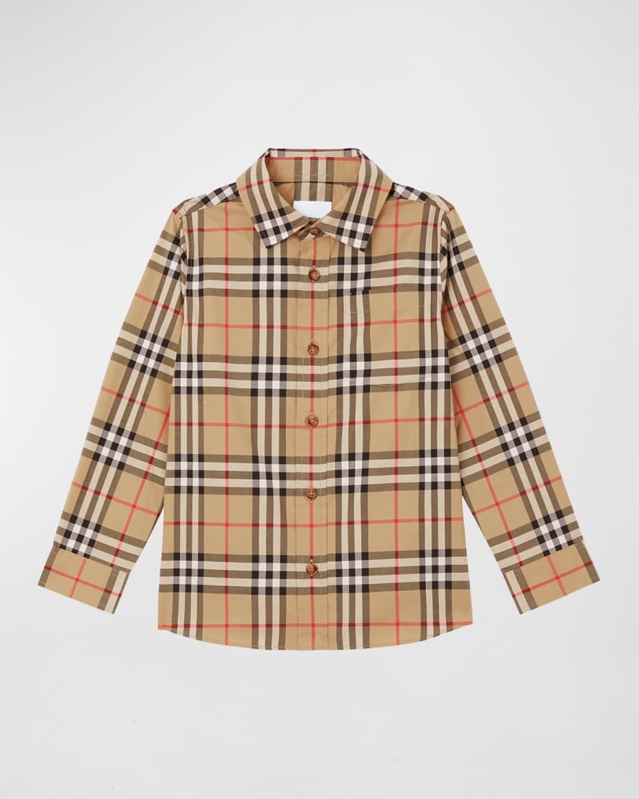 

Рубашка Owen в клетку для мальчиков, размеры 3–14 Burberry