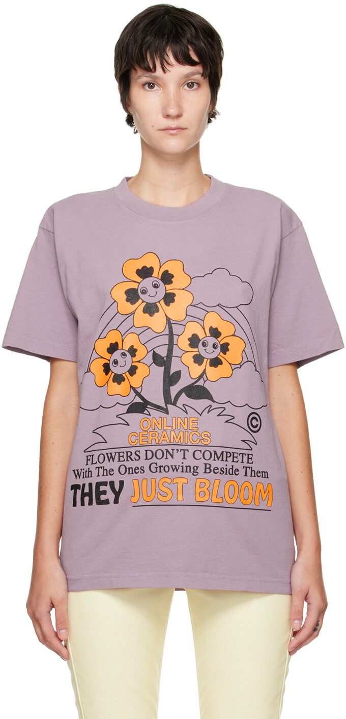 

Фиолетовая футболка Just Bloom Online Ceramics