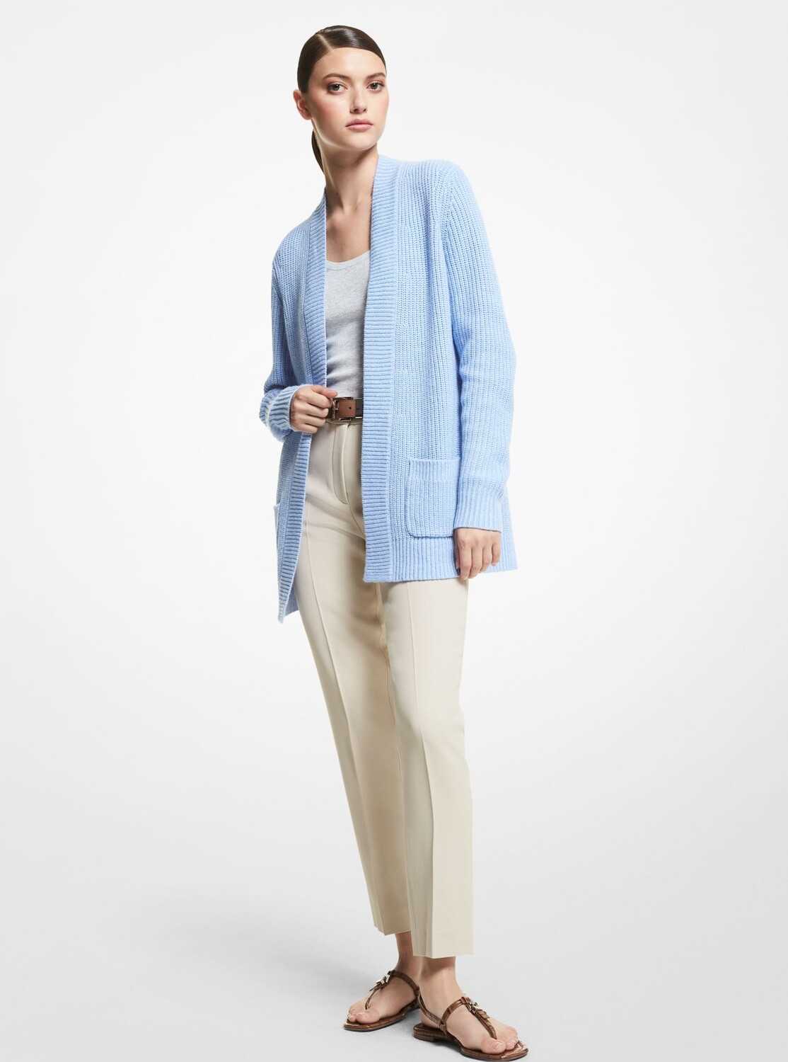 

Кардиган Michael Michael Kors Cashmere Blend, голубой