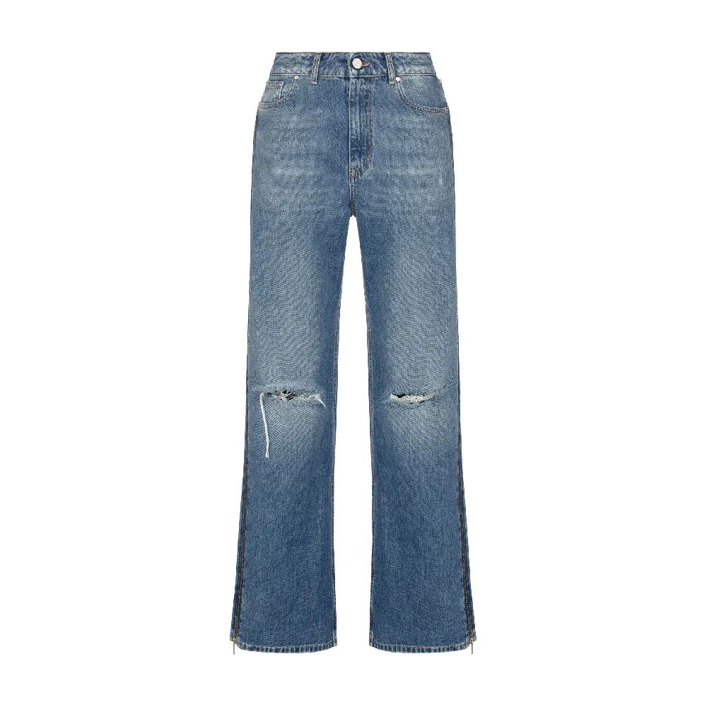 

Джинсы Stella Mccartney Ripped Effect Straight, синий