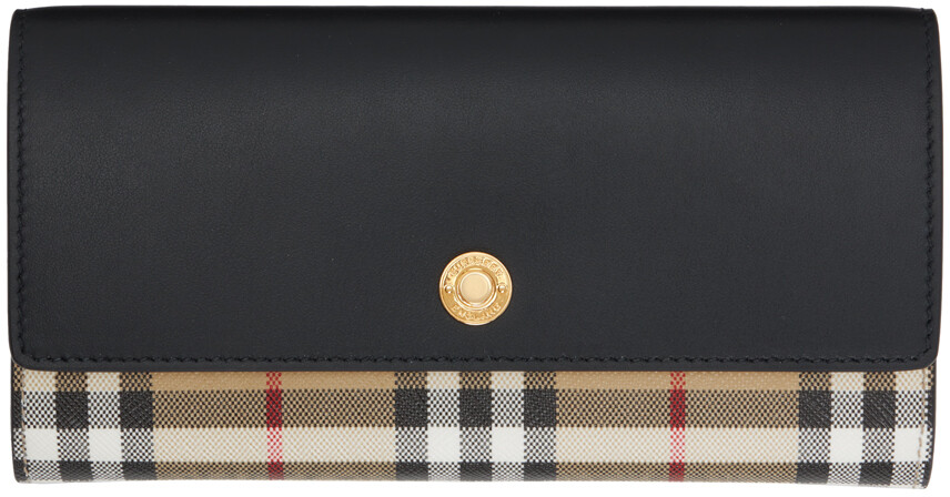 

Черный бумажник в винтажную клетку Burberry