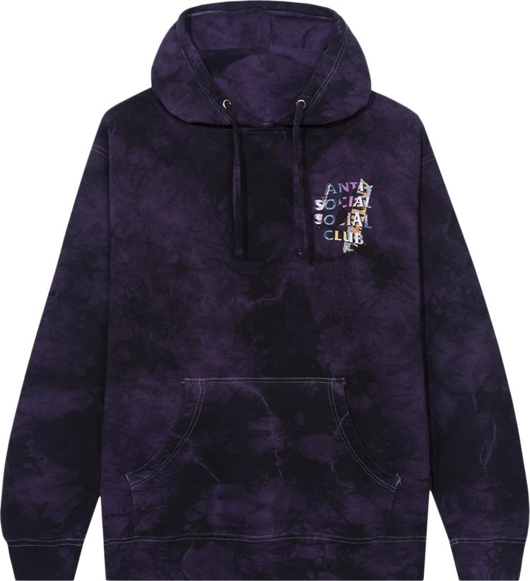 Худи Anti Social Social Club Dissociative Tie Dye Hoodie 'Black/Purple', разноцветный - фото