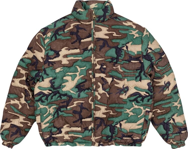 

Пуховик ERL Camo Quilt Puffer Coat 'Green', зеленый