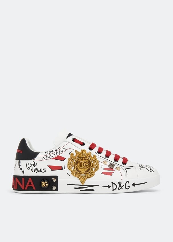 

Кроссовки DOLCE&GABBANA Portofino sneakers, белый