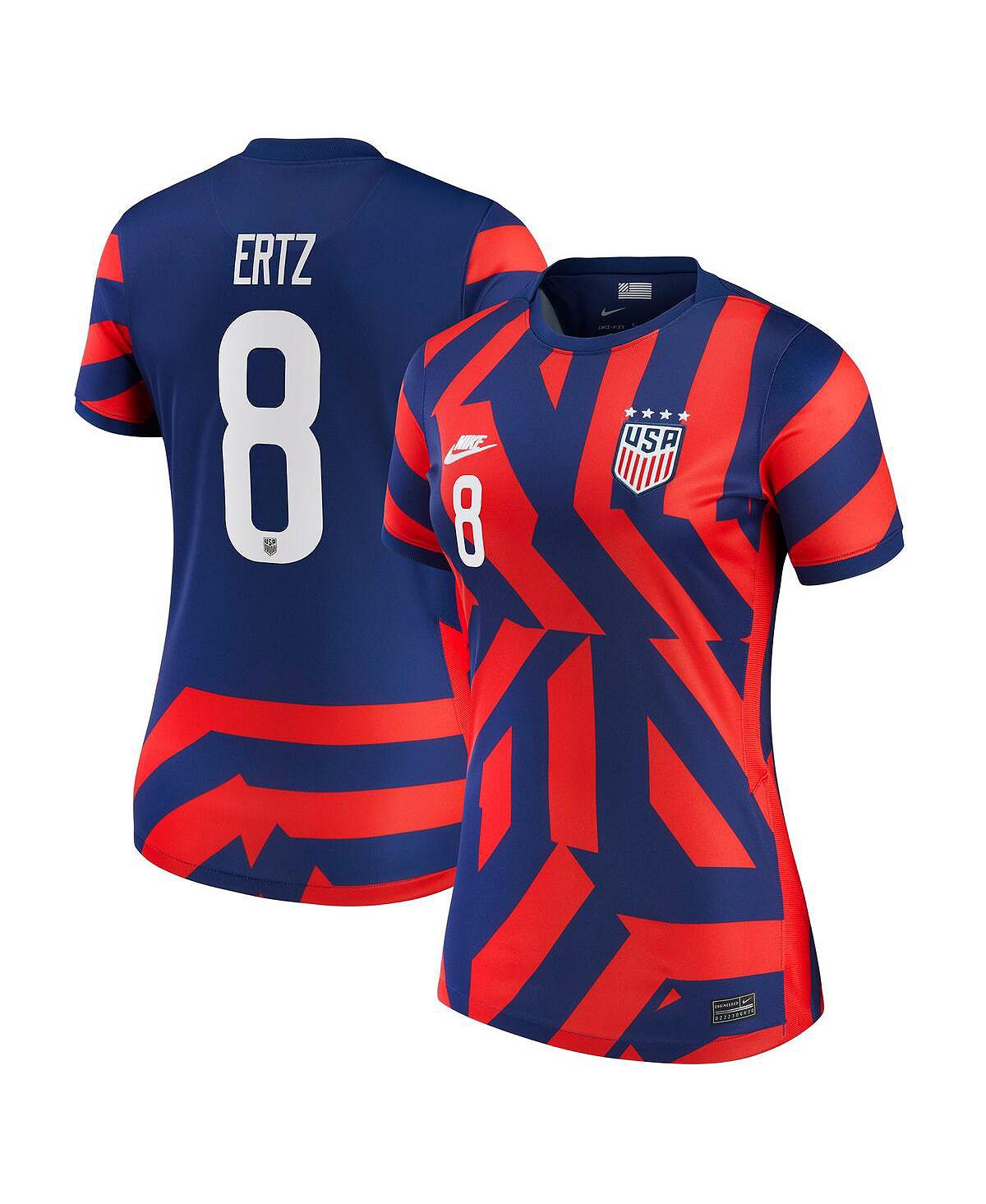 Женская синяя футболка julie ertz uswnt 2021/22 away vapor match authentic player jersey Nike, синий 2021 22 kildare gaa 2 stripe home jersey