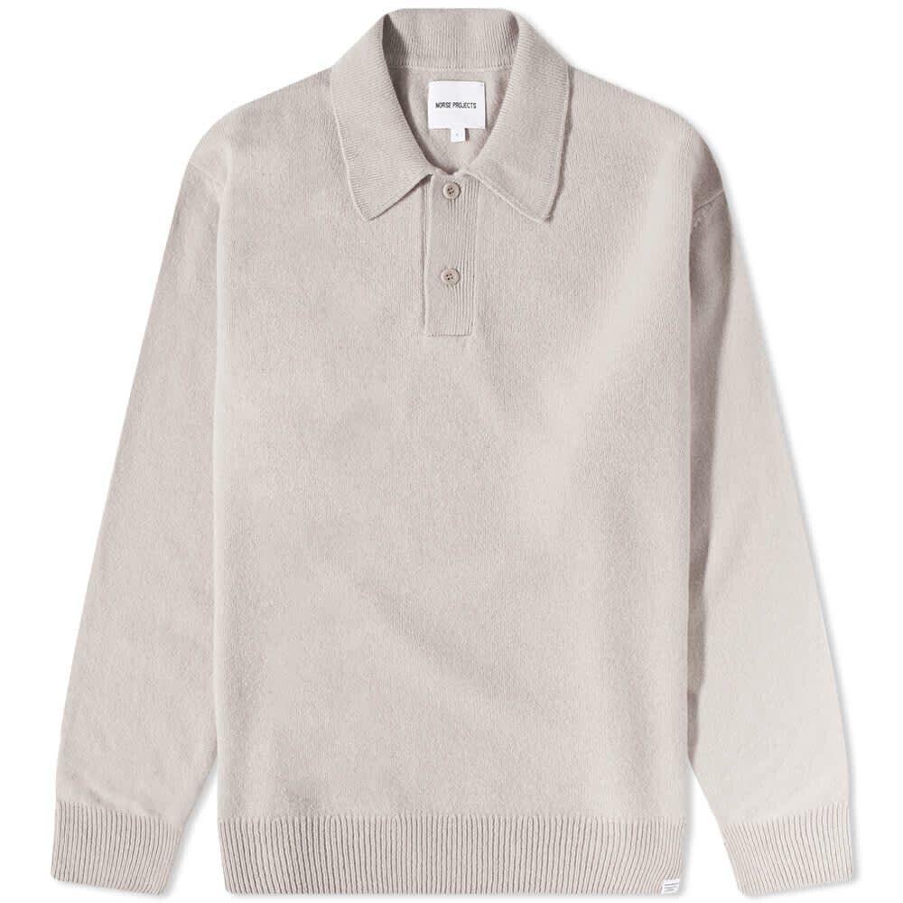 

Футболка Norse Projects Marco Lambswool Polo, Серый