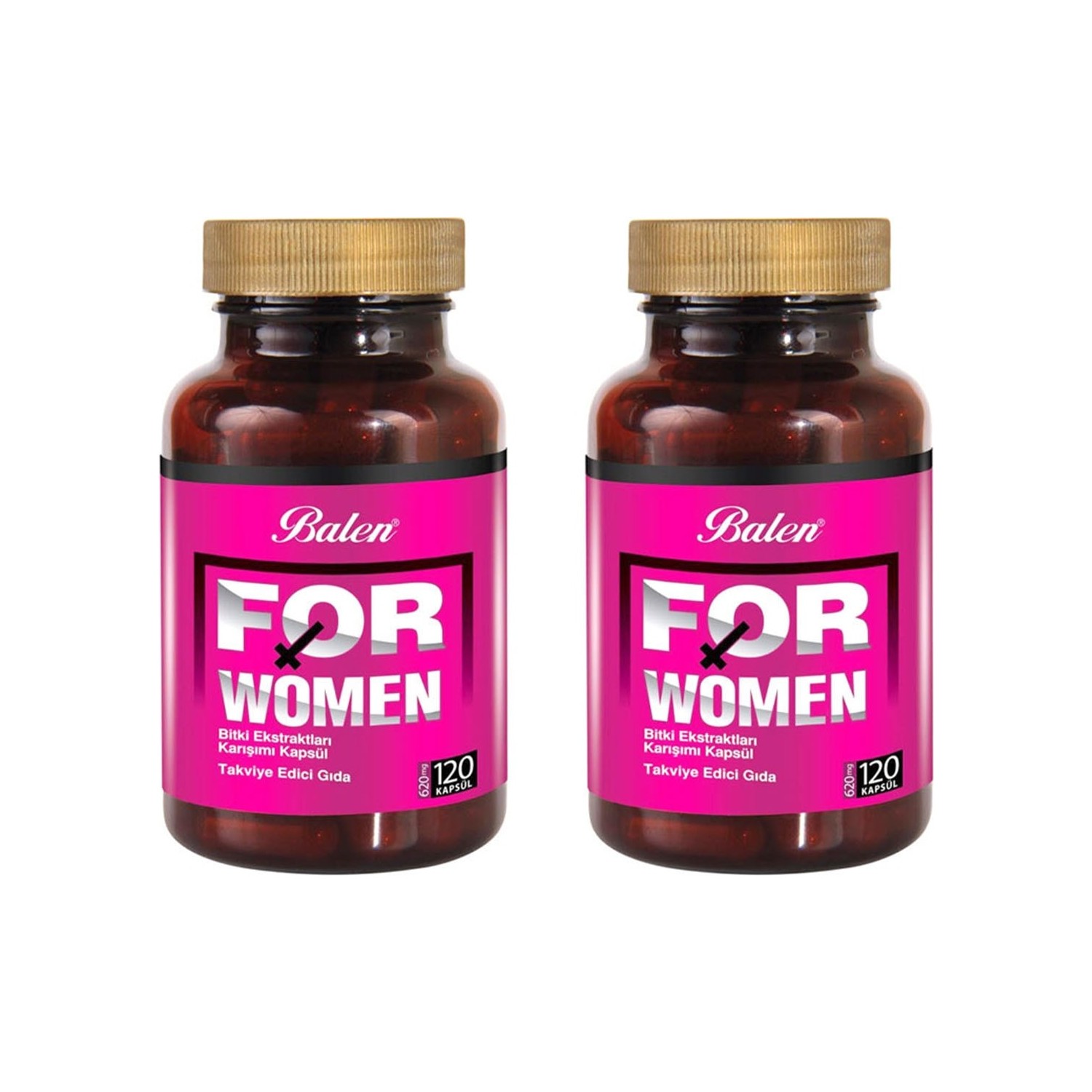 Пищевая добавка Balen комплекс для женщин 620 мг, 2 упаковки по 120 капсул “for women” capsules for better health 120 capsules 620 mg