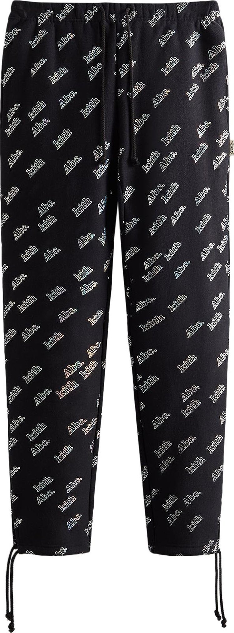 Спортивные брюки Kith For Advisory Board Crystals Holographic Print Sweatpant 'Black', черный - фото