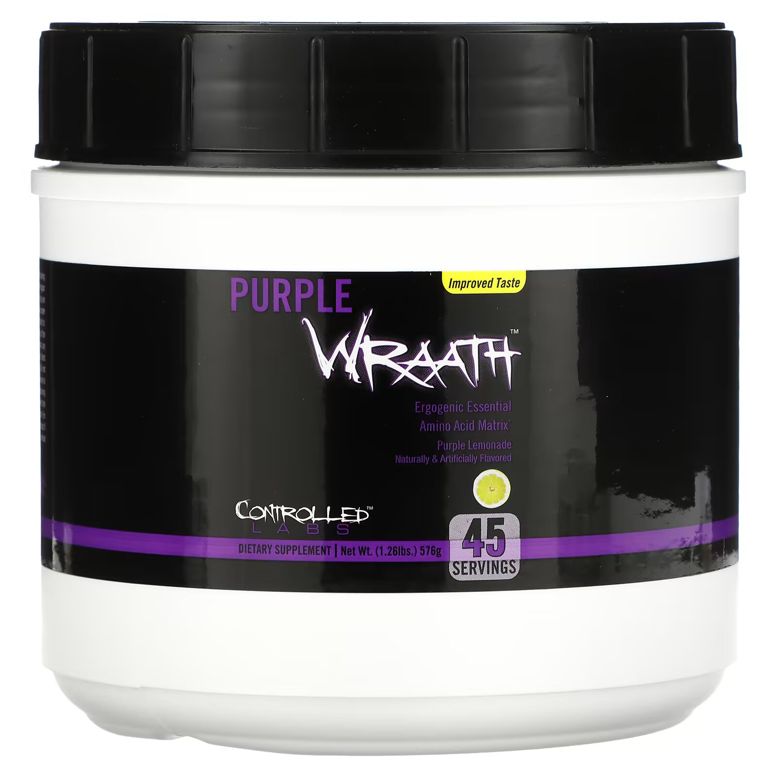 controlled labs purple wraath фиолетовый лимонад 384 г 13 5 унции Controlled Labs, Фиолетовый гнев, фиолетовый лимонад, 1,26 фунта (576 г)