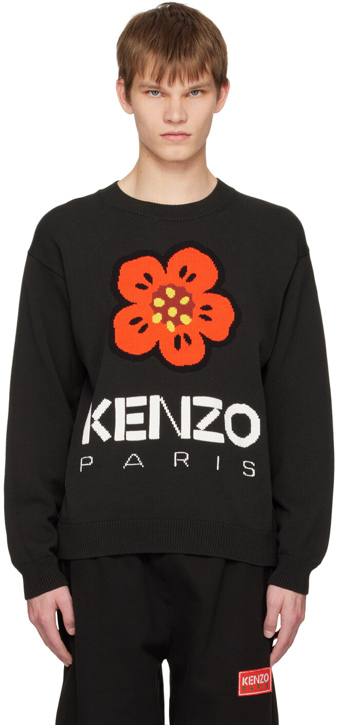 

Черный - Свитер с цветочным принтом Kenzo Paris Boke