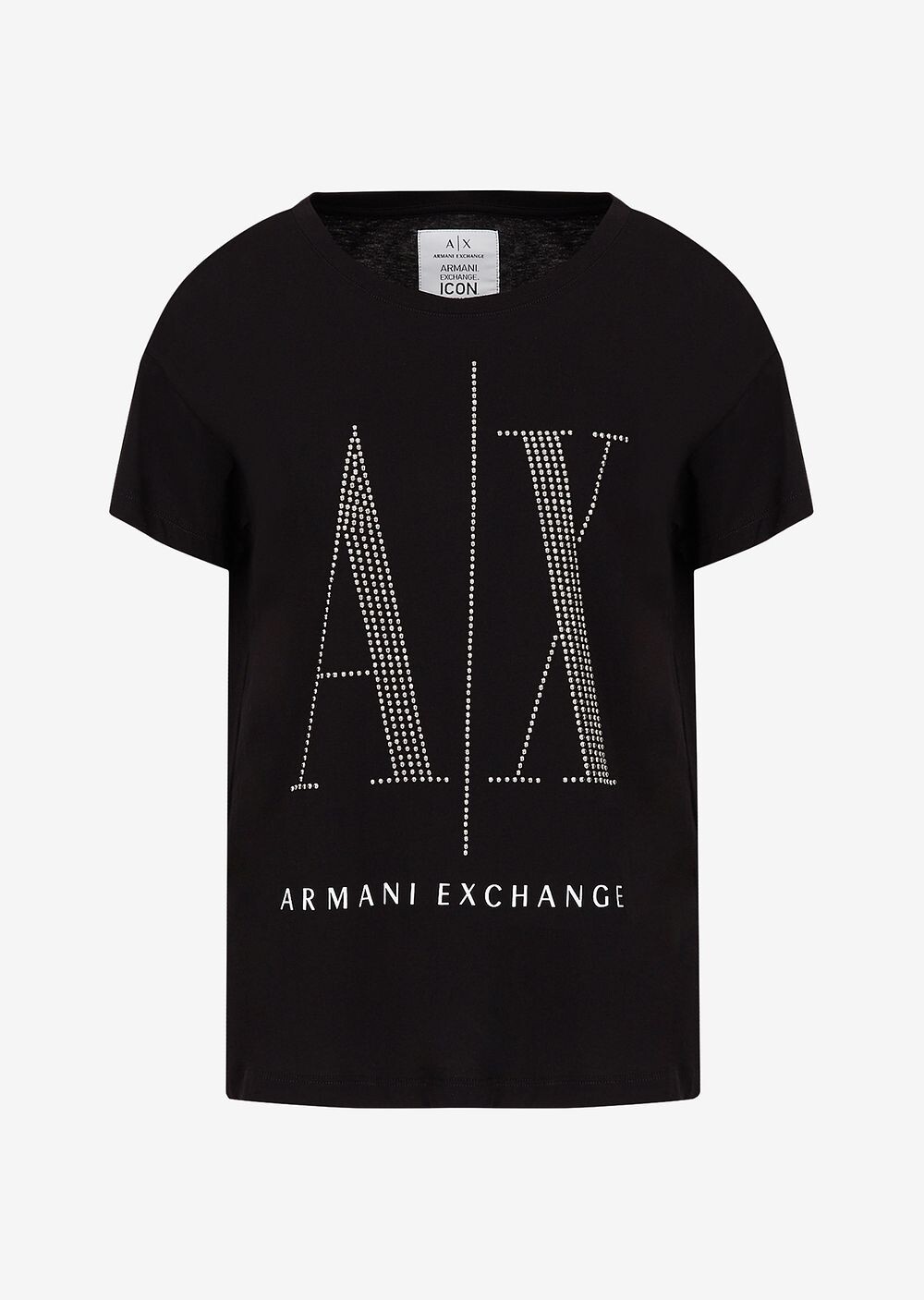 

Футболка Icon с логотипом бойфренда Armani Exchange, черный