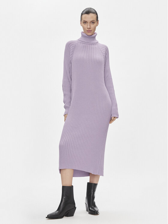 Трикотажное платье обычного кроя Yas, фиолетовый