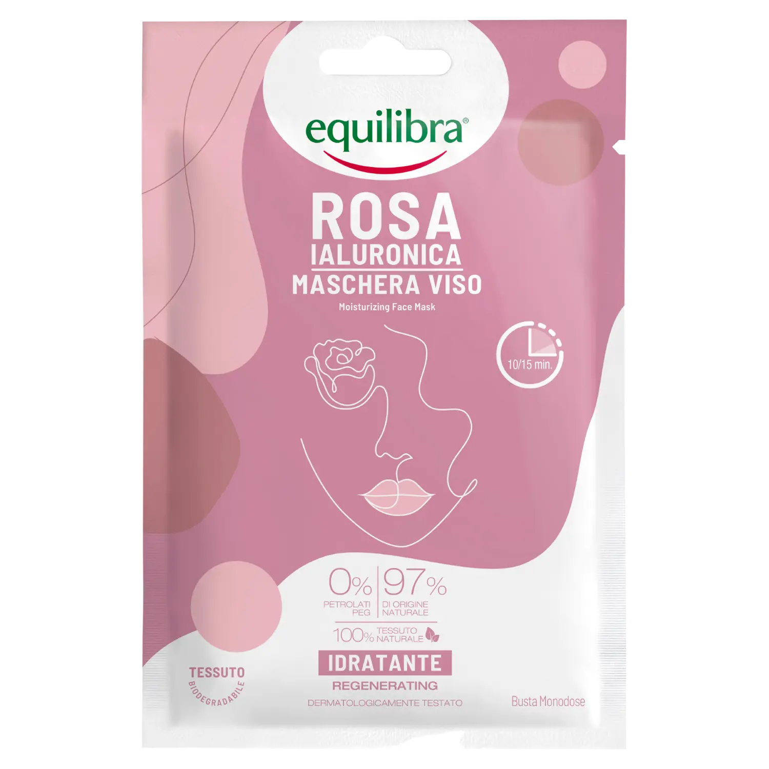 

Equilibra Rosa восстанавливающая маска для лица с розой, 1 шт.