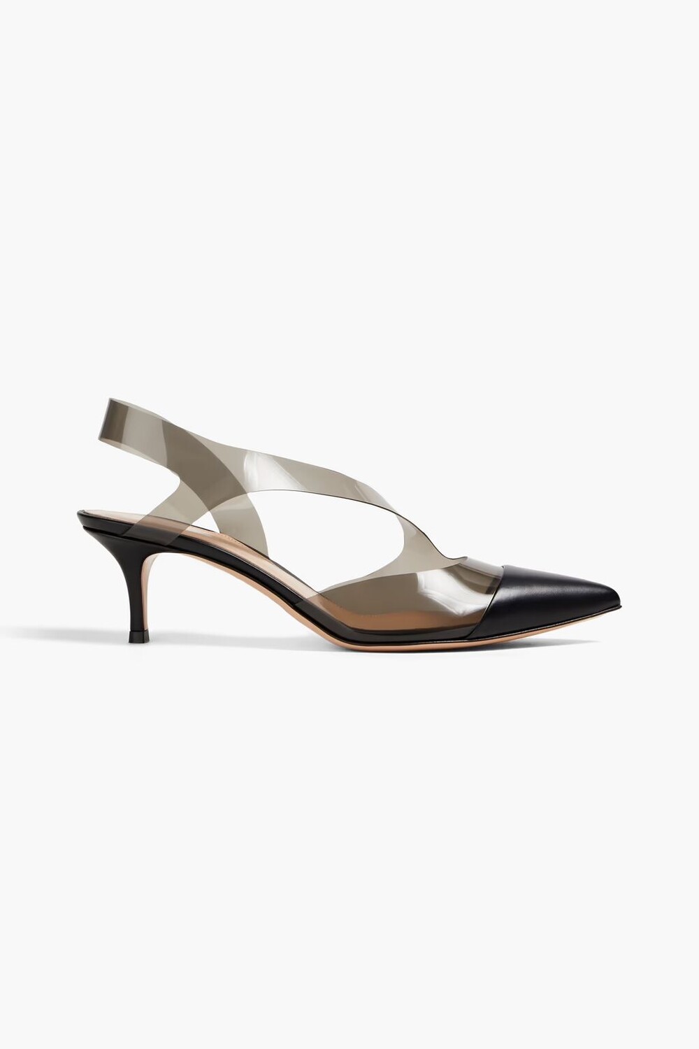 

Туфли из кожи и ПВХ с пяткой на пятке Gianvito Rossi, черный