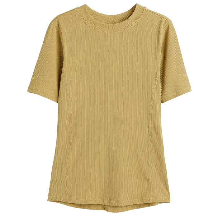 

Спортивная футболка H&M Ribbed, оливковый, Зеленый