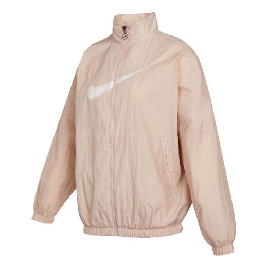 

Куртка Nike Sportswear Essential Logo Pattern Wrinkled Woven Loose Stand Collar Pink, Розовый