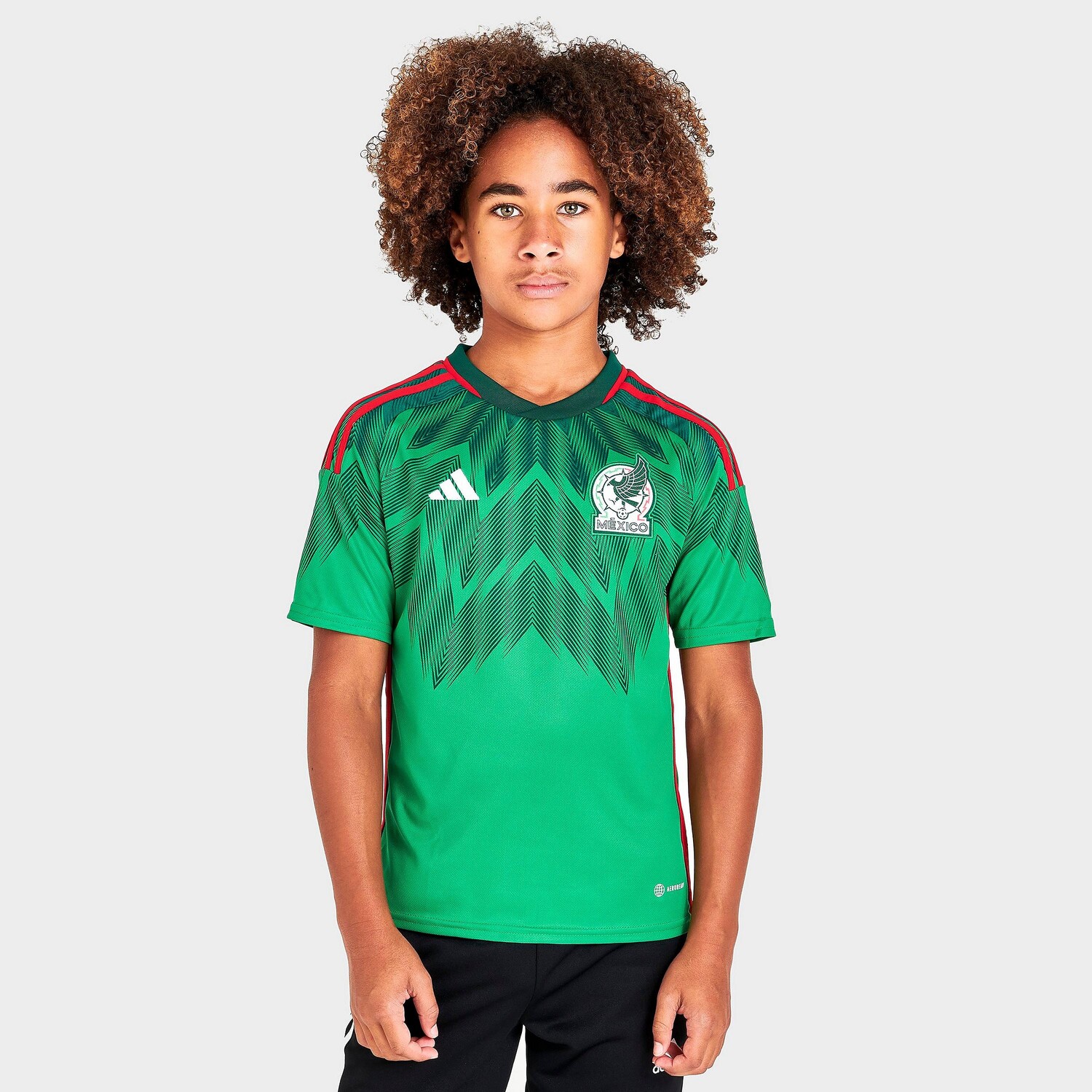 

Детская домашняя майка Adidas Soccer Mexico 22, зеленый