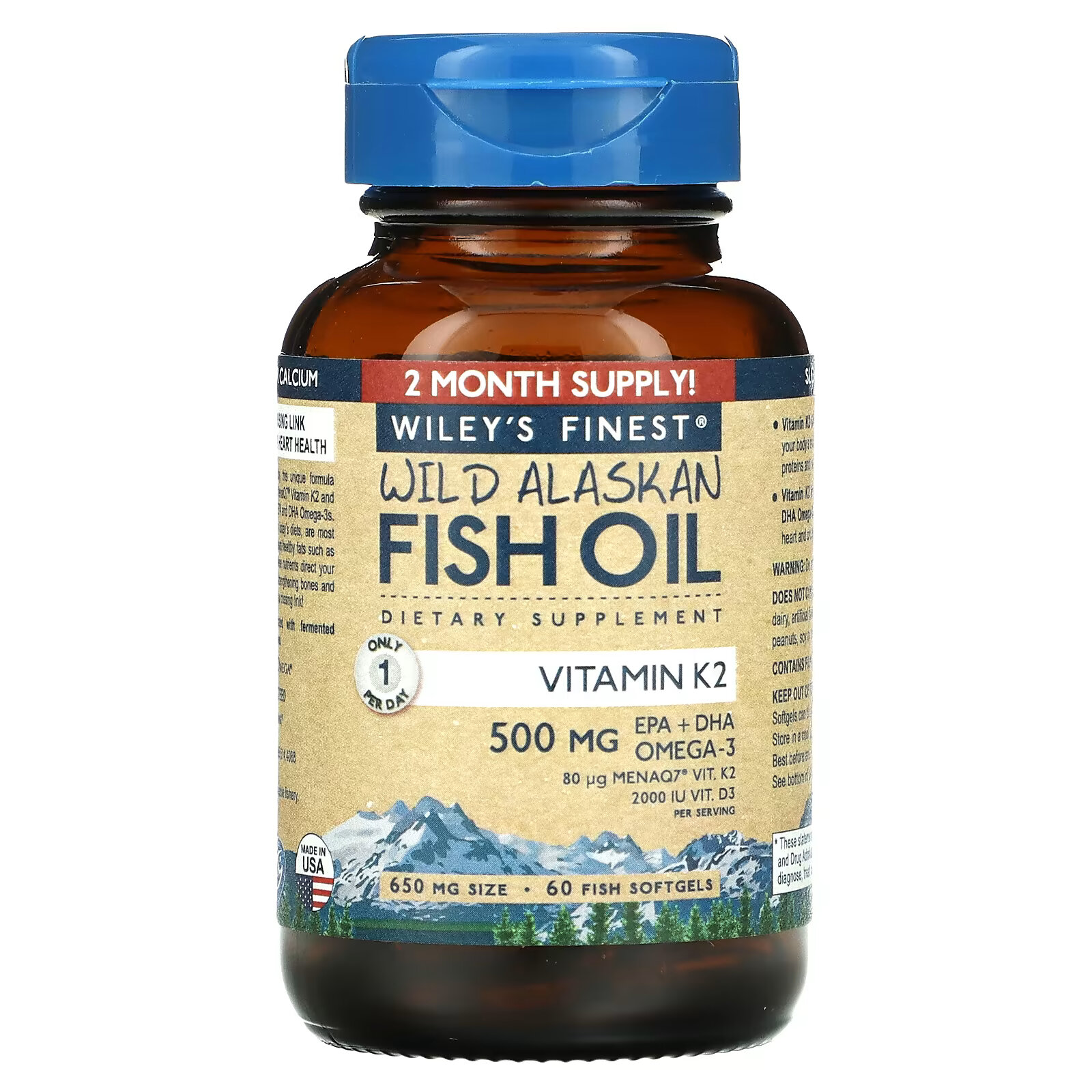 Омега 3 диких рыб. Wiley’s Finest Wild Alaskan Fish Oil Prenatal DHA.