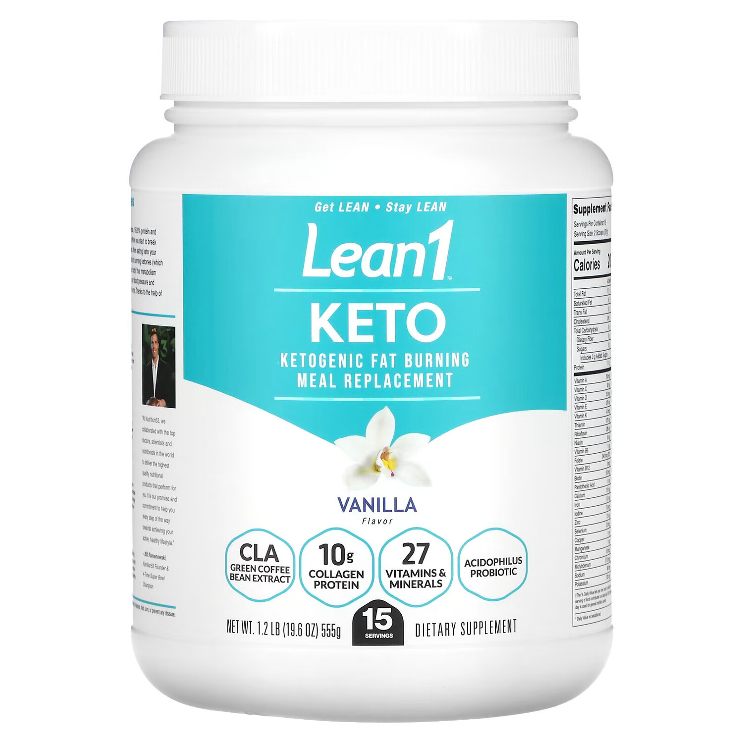 

Кетогенный жиросжигатель Lean1 Keto, 555 гр