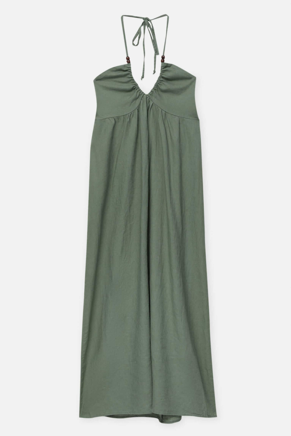 

Платье Pull&Bear Linen Blend Midi, хаки
