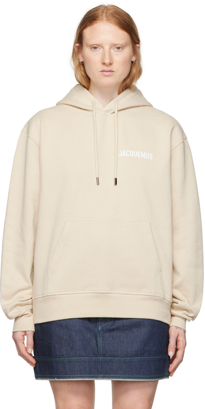 

Худи 'Le Sweatshirt Jacquemus' бежевого цвета