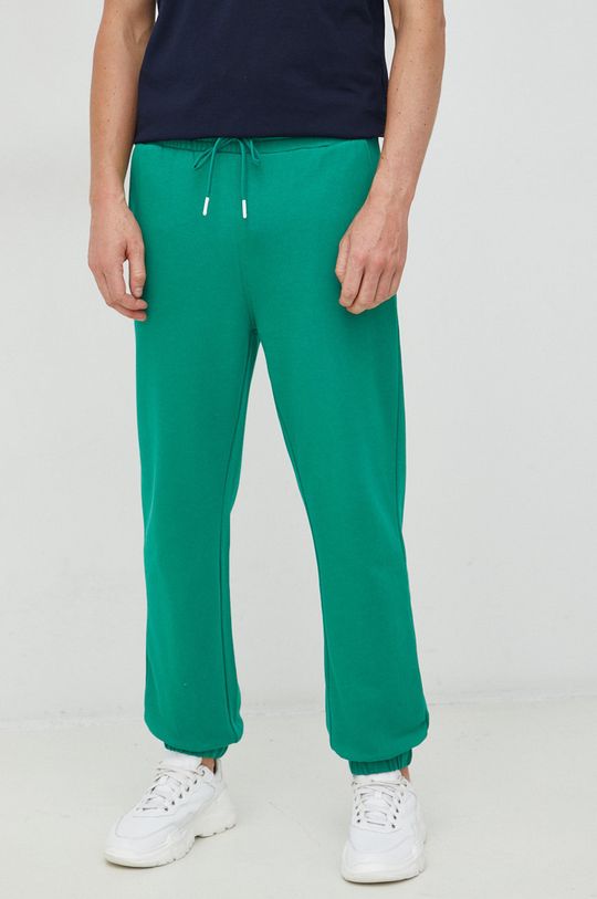 Спортивные брюки из хлопка United Colors of Benetton, зеленый