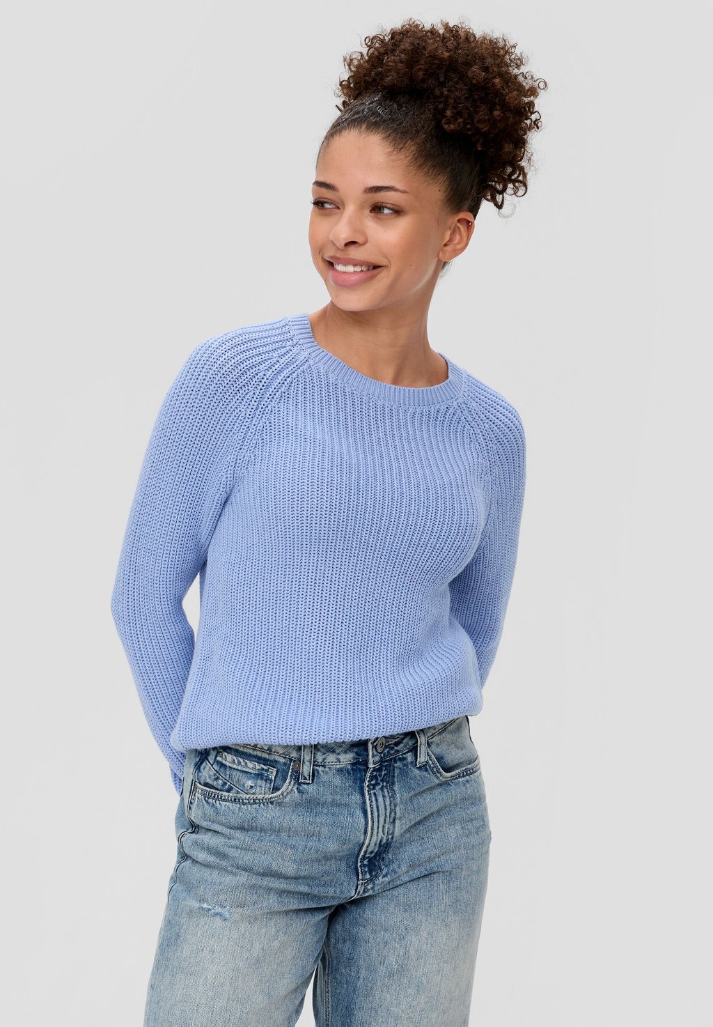 Вязаный свитер QS, цвет himmelblau