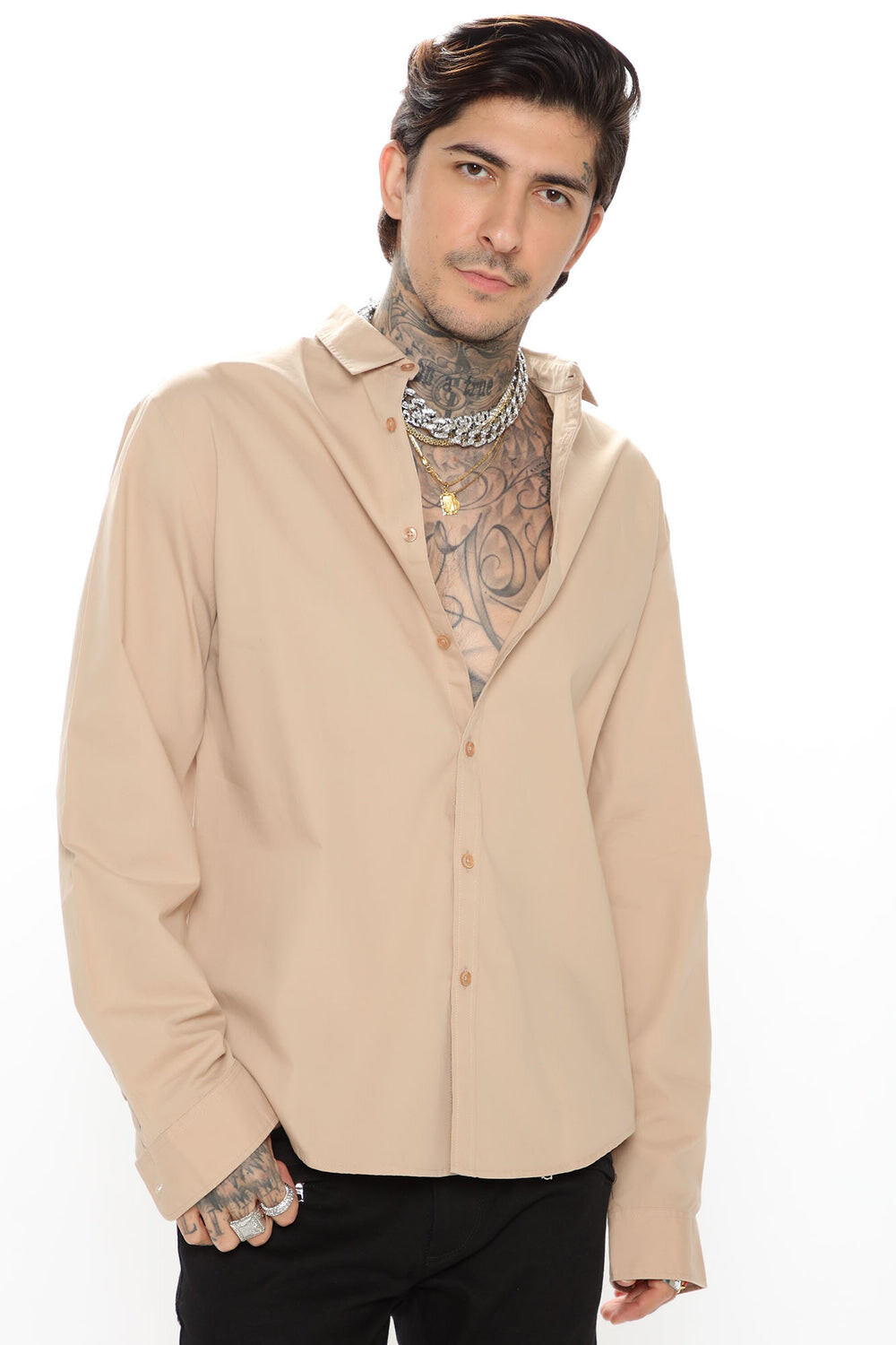 

Рубашка Fashion Nova PLNF012, песочный