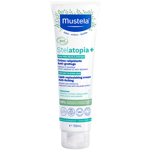 Mustela Stelatopia+ Липидовосстанавливающий крем, 150 мл дневной крем для детей 200 мл mustela bebe stelatopia emollient cream
