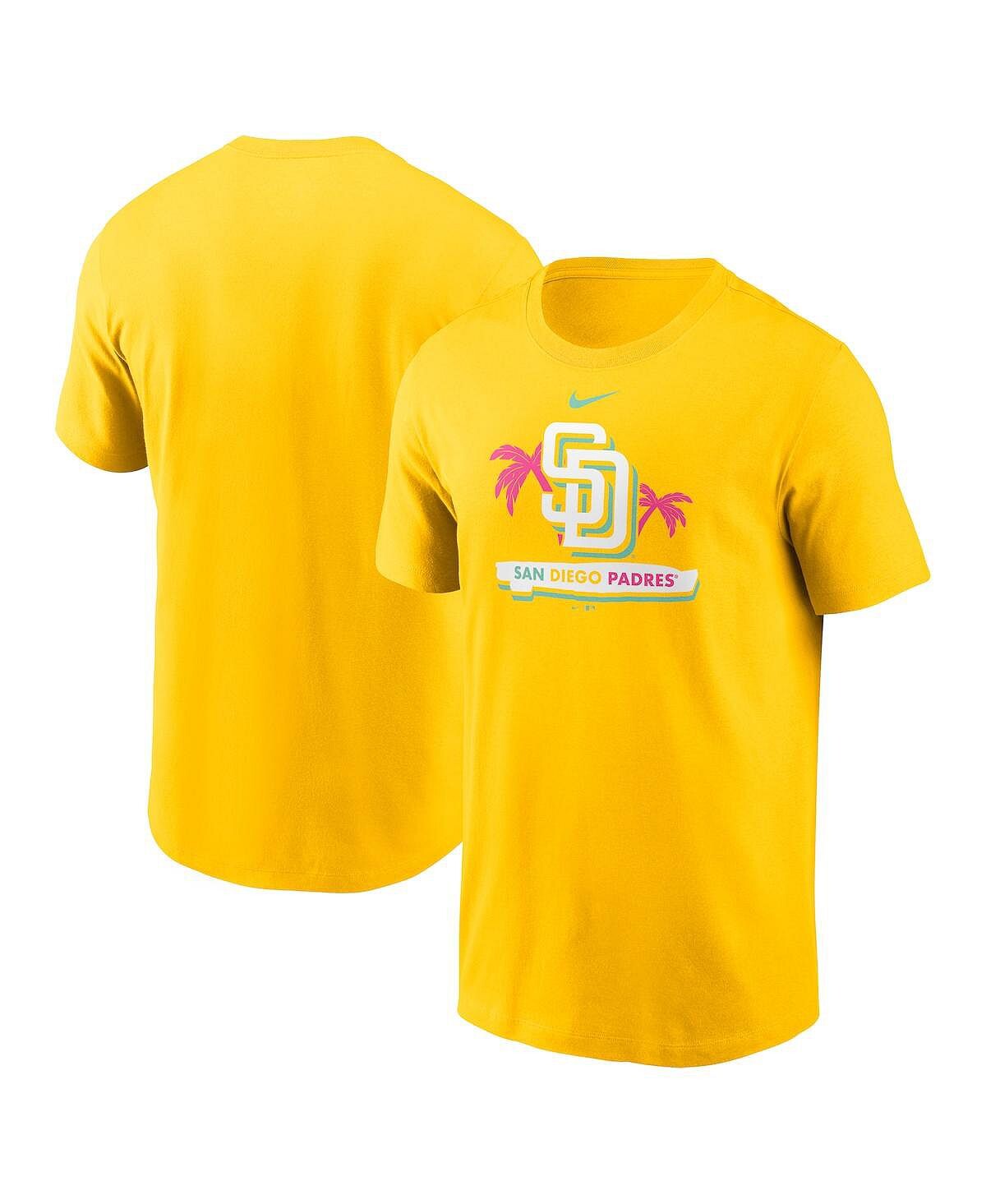 

Мужская желтая футболка с рисунком san diego padres 2022 city connect Nike