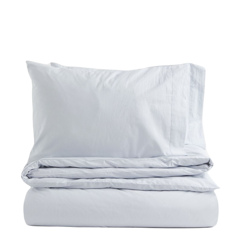 Комплект двуспального постельного белья H&M Home, голубой цена и фото
