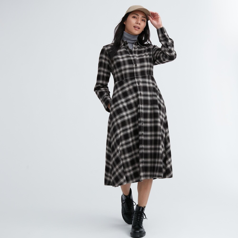 

Женское платье Uniqlo с мягким начесом, черный