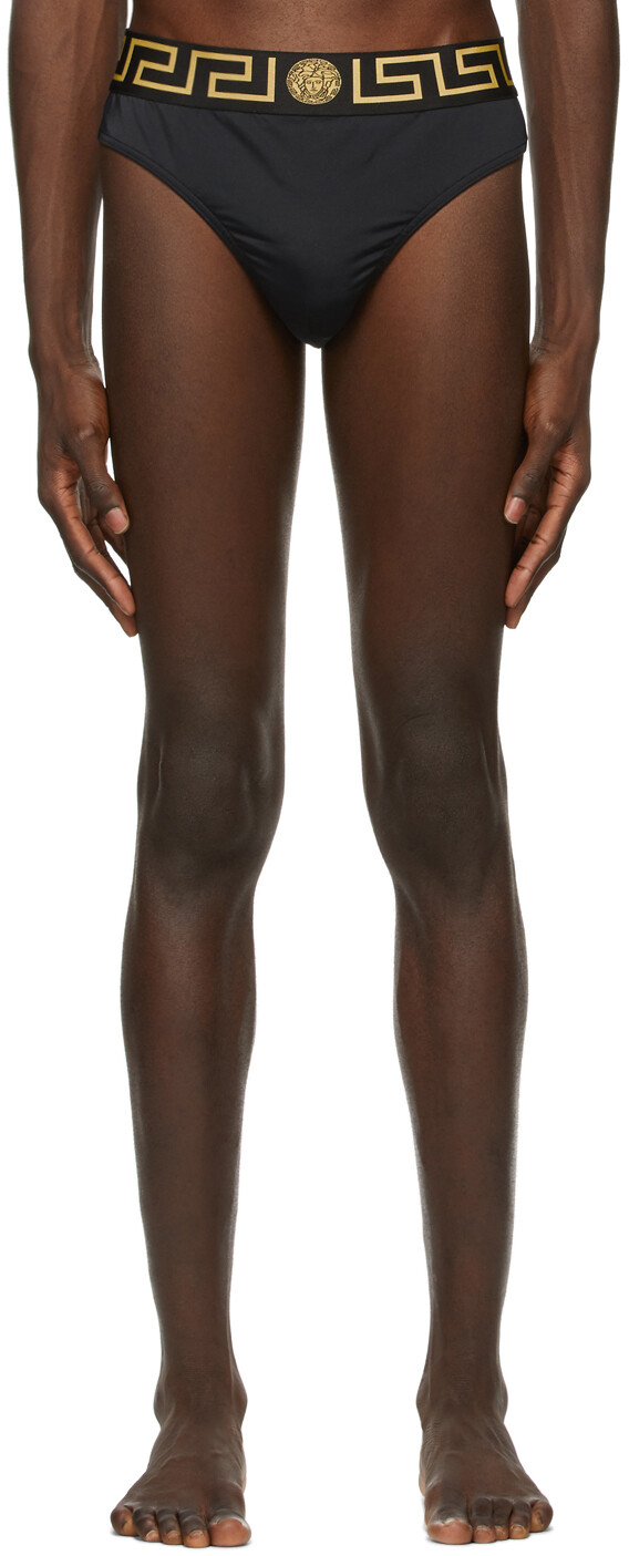 

Черные плавки с каймой Greca Versace Underwear