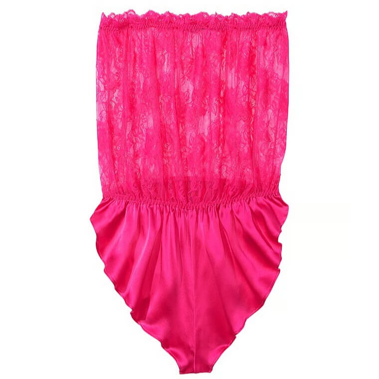 Боди Victoria's Secret VS Archives Silk Strapless Teddy, ярко-розовый