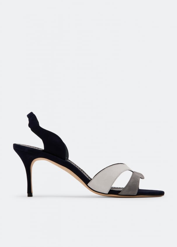 

Сандалии MANOLO BLAHNIK Suspiro slingback sandals, серый