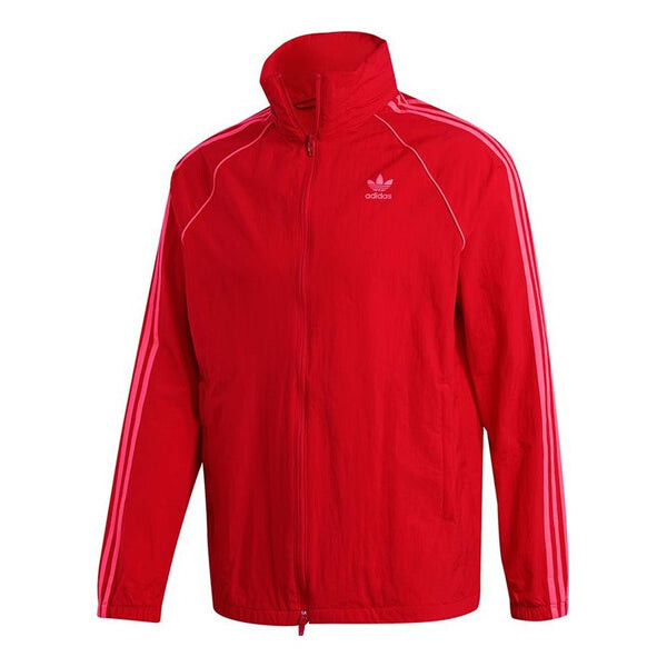

Ветровка Adidas originals Stripe Loose hooded Windbreaker Red, Красный