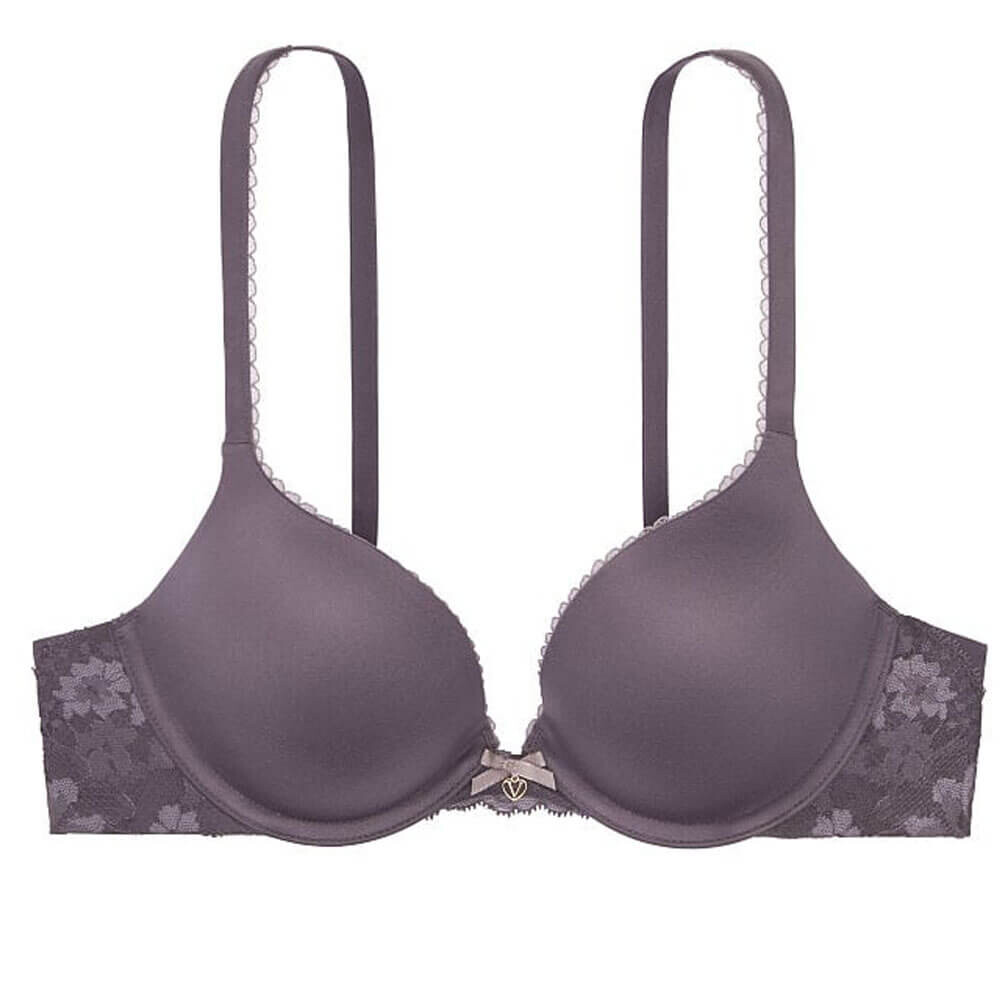 

Бюстгальтер пуш-ап Victoria's Secret Body By Victoria Smooth & Lace, лилово-серый