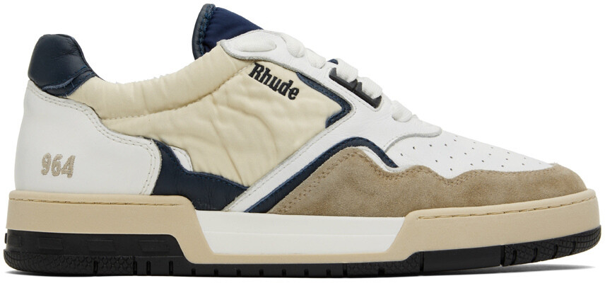 

Бело-темно-синие гоночные кроссовки Rhude