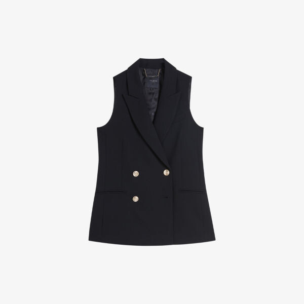 

Llaylaj двубортный тканый пиджак без рукавов Ted Baker, черный